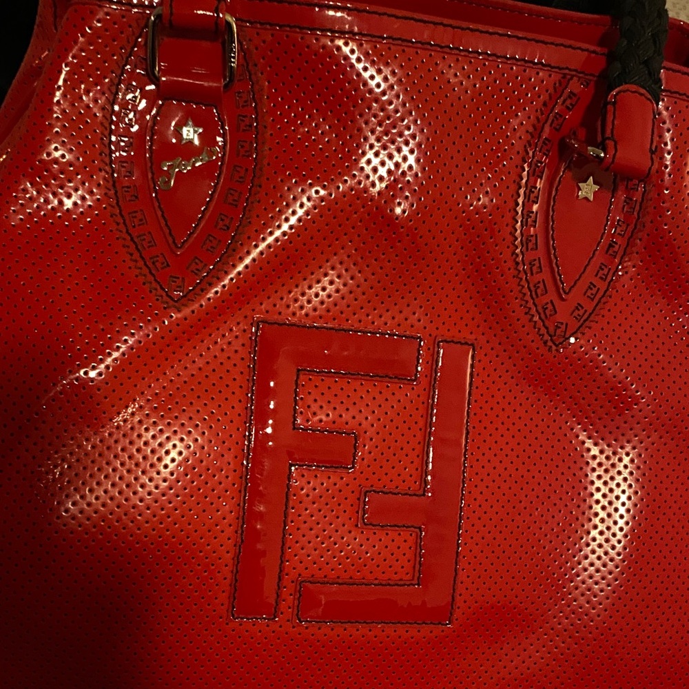 Red FENDI Tote Bag - Picture 4 of 7